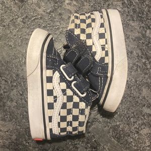 Navy checker vans